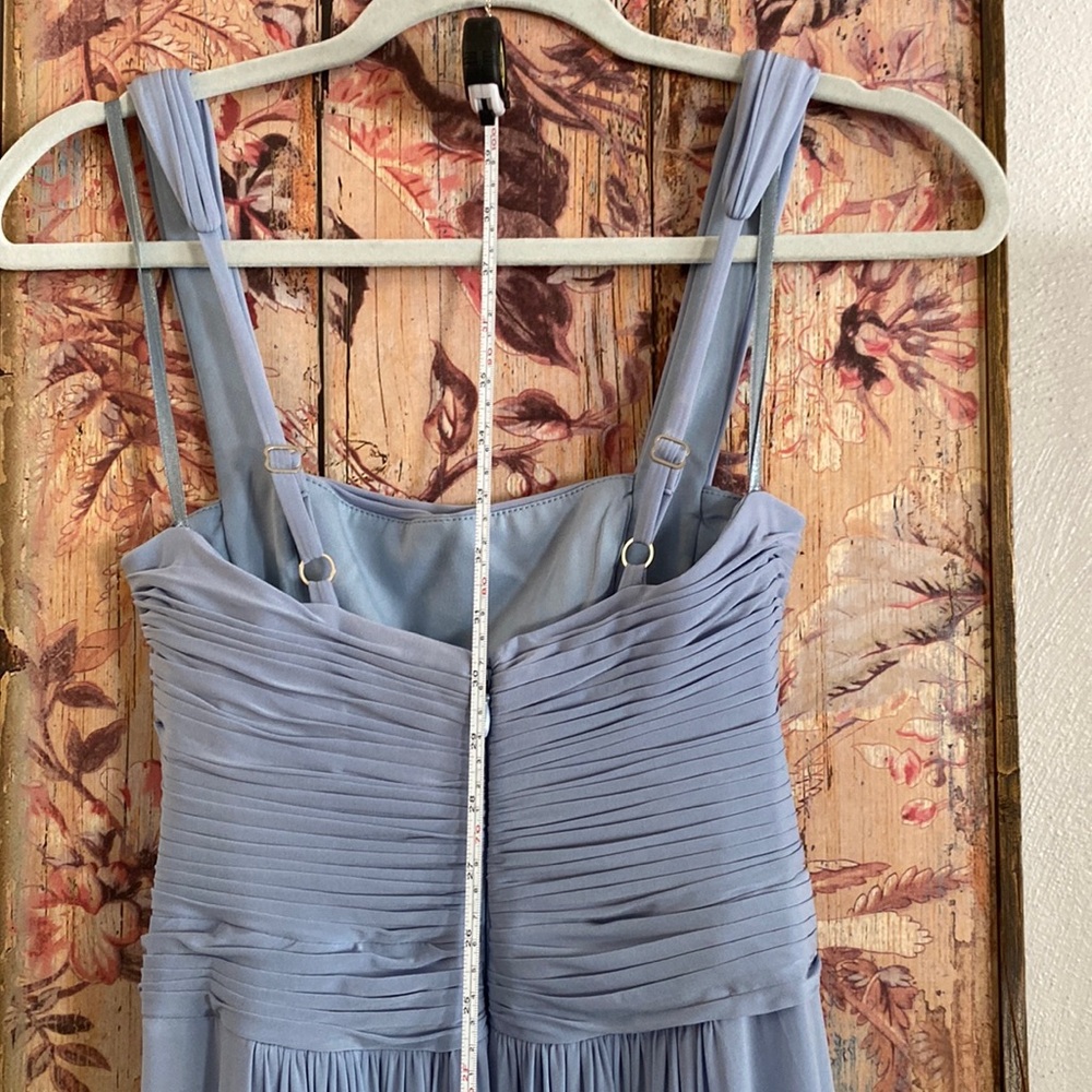 BCBGMAXAZRIA GOWN BLUE FULL LENGTH GOWN DRESS LIGHT BLUE STRETCH BOHO ETHEREAL 4 - Picture 17 of 17